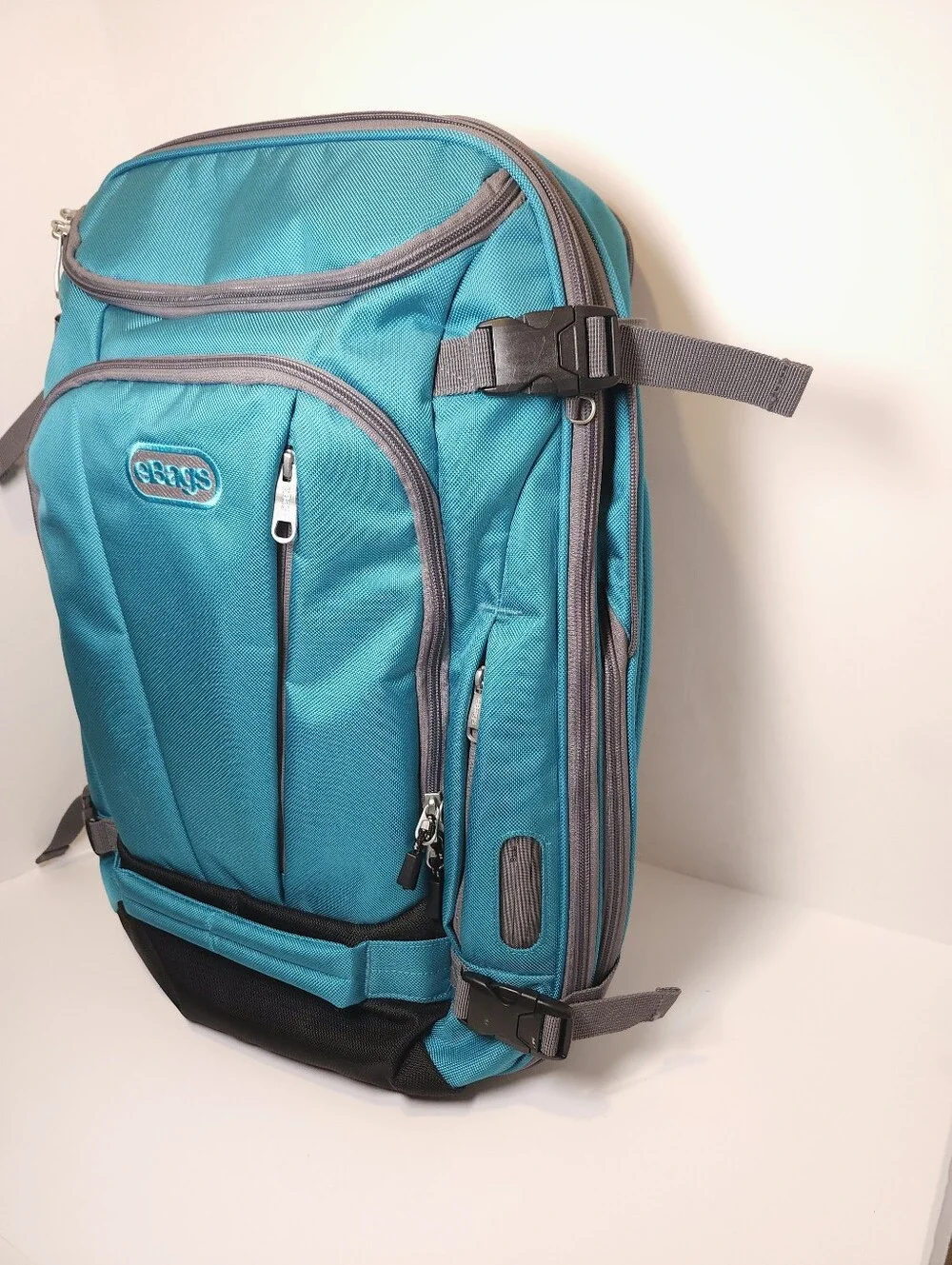 eBags Mother Lode Backpack Travel Luggage Carry On Bag Expandable Teal Blue